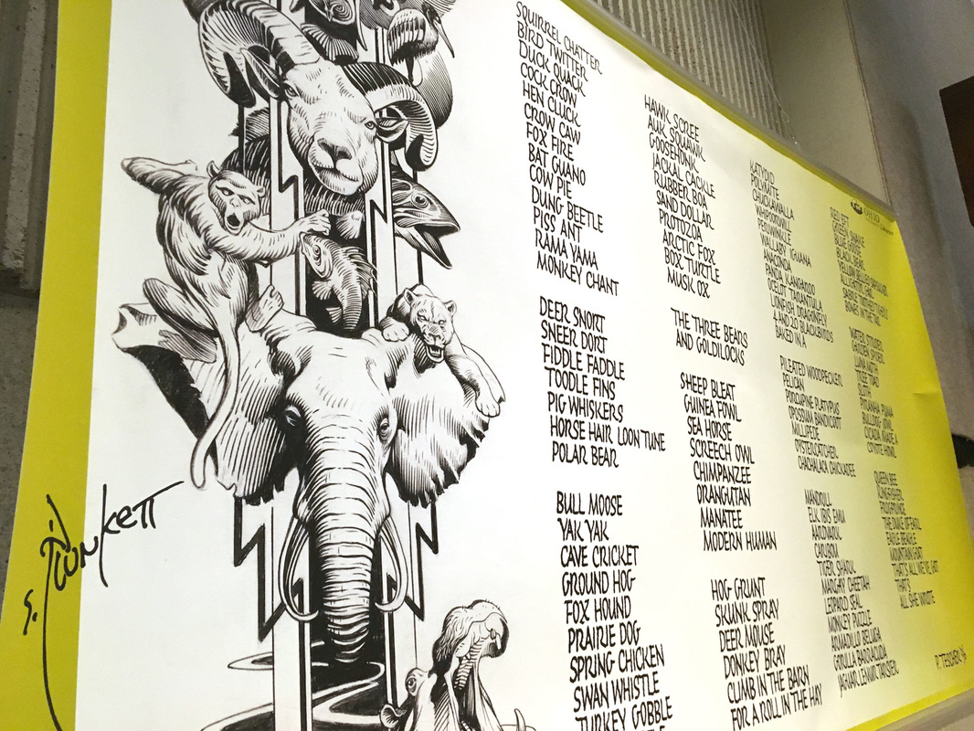 Animal Totem poster in Alden Library
