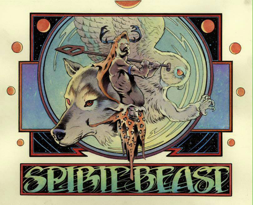 Spirit Beast Jackie O's label by Sandy Plunkett